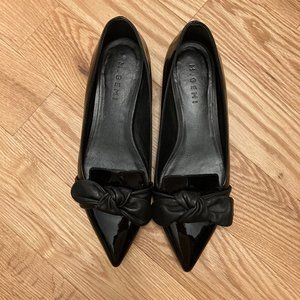 M.Gemi Abbracci Flat in Black Patent Leather Sz 38.5